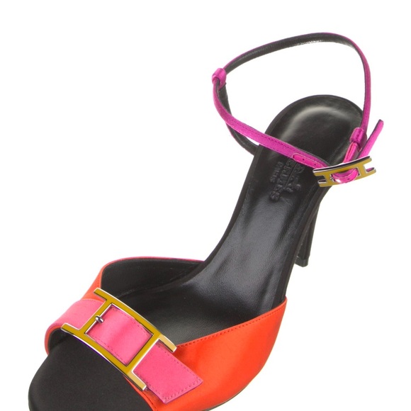 Hermès Cocktail Satin Slingbacks - Picture 8 of 8